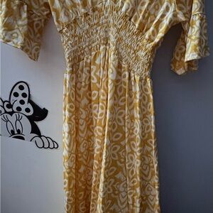 Yellow Patterned Women's Dress